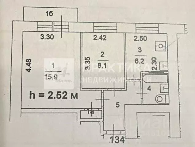 2-к кв. Москва бул. Маршала Рокоссовского, 39/22 (39.0 м) - Фото 1