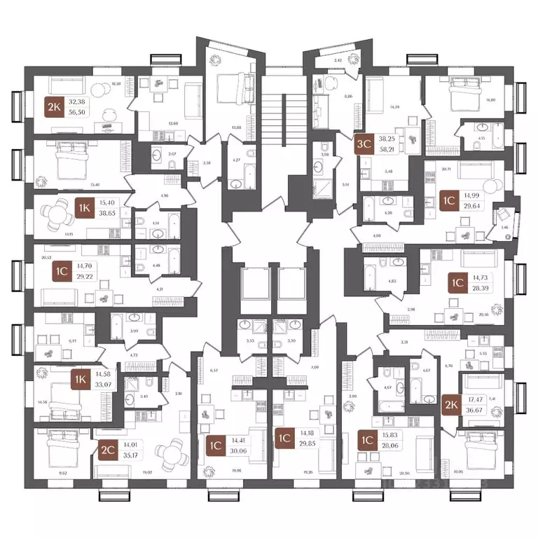 Студия Башкортостан, Уфа Глумилино жилрайон, Холмогоры жилой комплекс ... - Фото 2