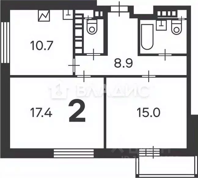 2-к кв. Москва 16-я Парковая ул., 12 (57.9 м) - Фото 2