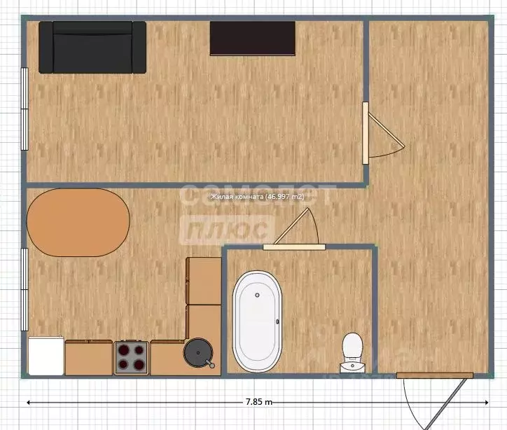 1-к кв. Приморский край, Находка Пограничная ул., 28 (33.0 м) - Фото 2