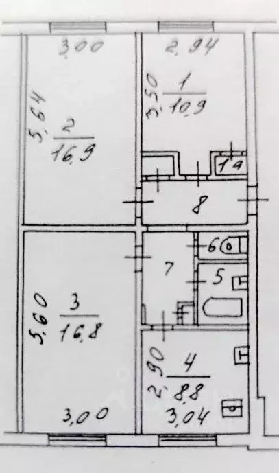 3-к кв. Москва ул. Маршала Рыбалко, 18К2 (66.3 м) - Фото 2