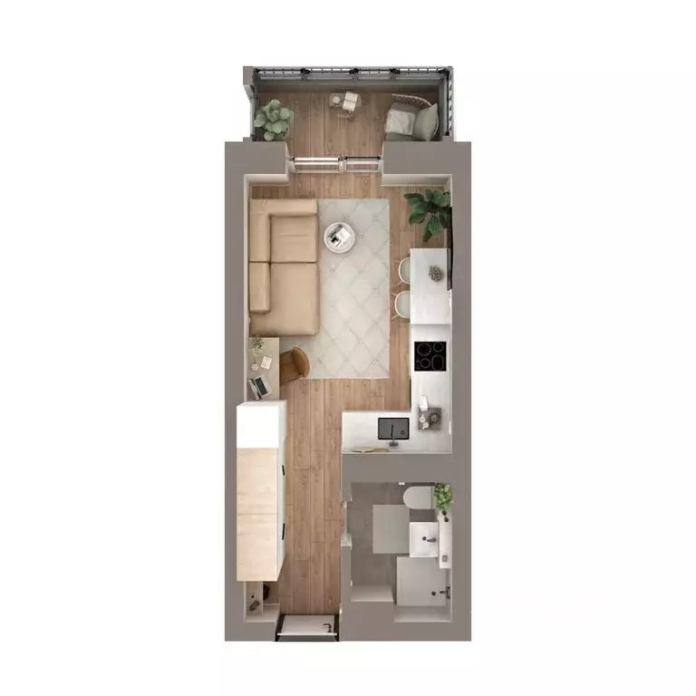 Студия Пермский край, Пермь Парковый просп., 36В (22.0 м) - Фото 2