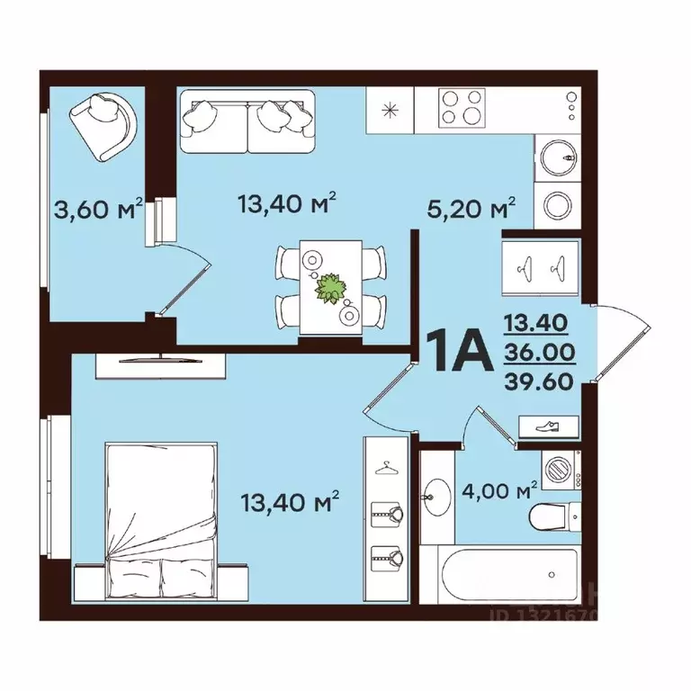 1-к кв. Владимирская область, Владимир ул. Чайковского, 7 (39.6 м) - Фото 1