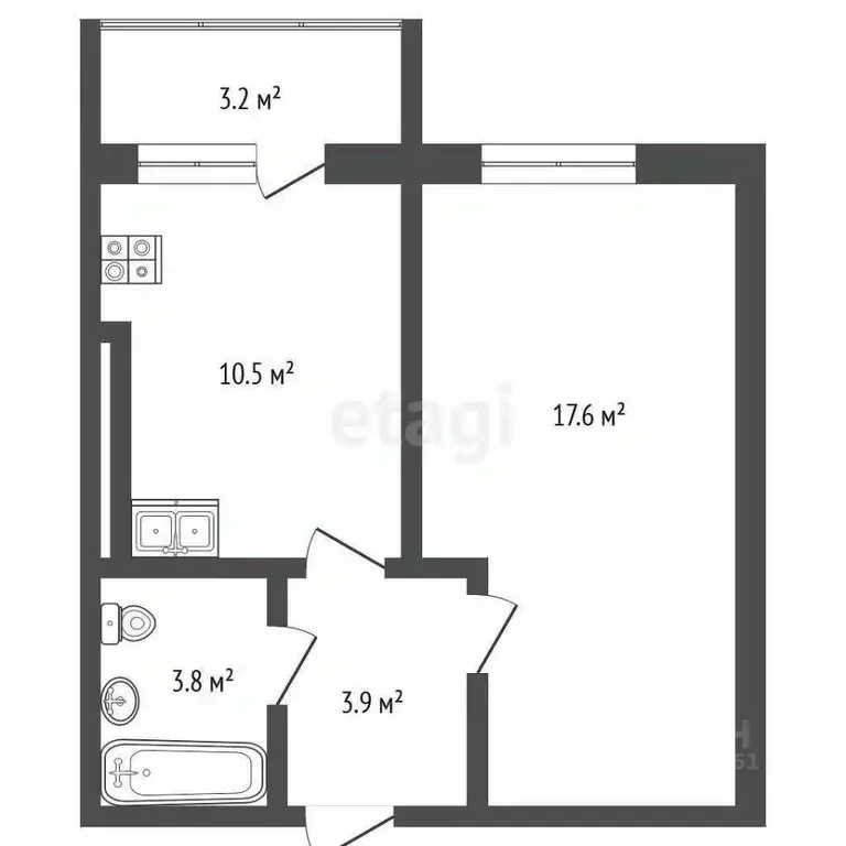 1-к кв. Краснодарский край, Анапа ул. Ленина, 180к4 (35.8 м) - Фото 0