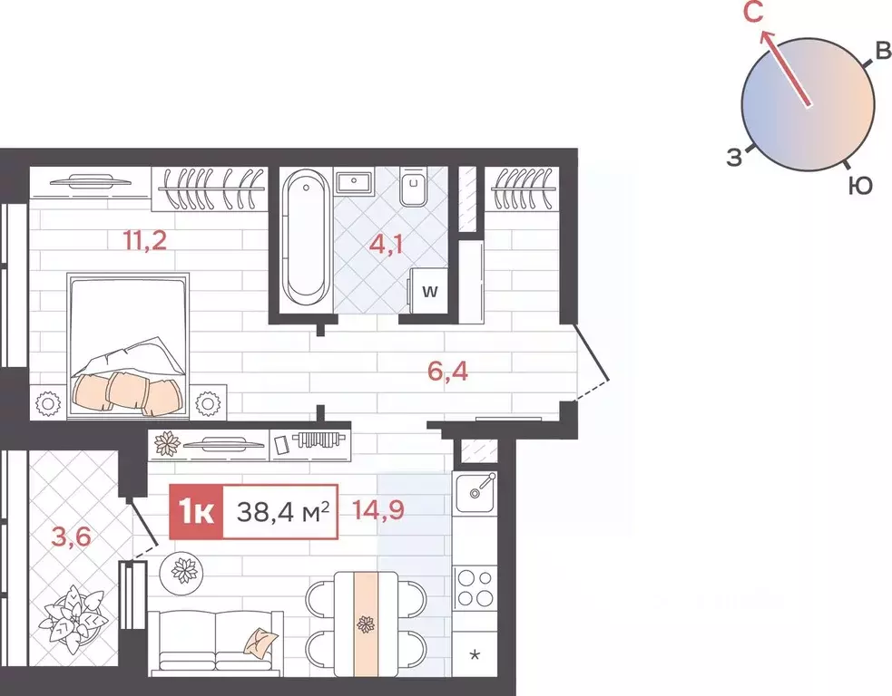 1-к кв. Свердловская область, Екатеринбург Юго-Западный жилрайон, ДА ... - Фото 1