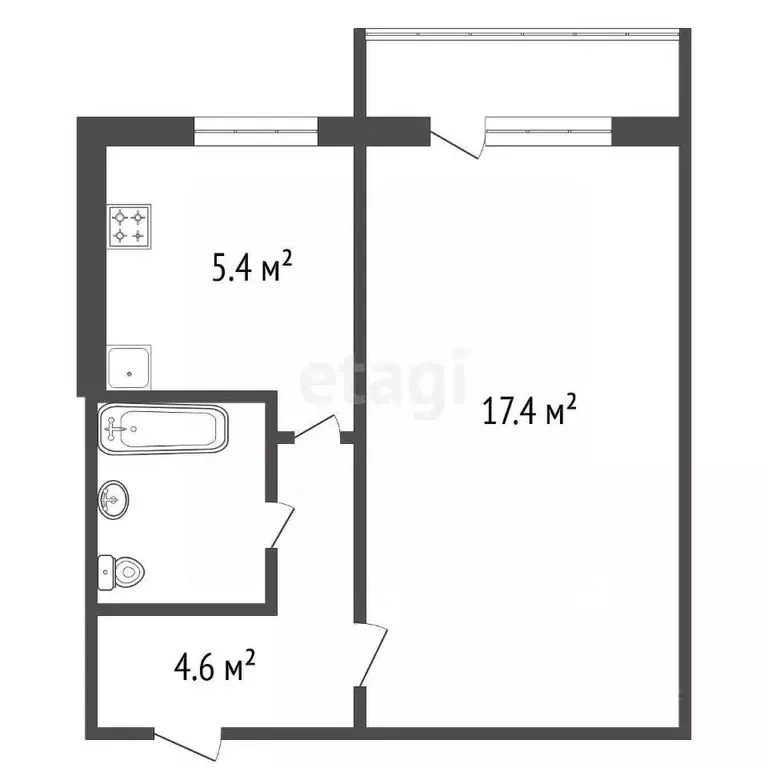 1-к кв. Красноярский край, Красноярск ул. Имени Героя Советского Союза ... - Фото 2