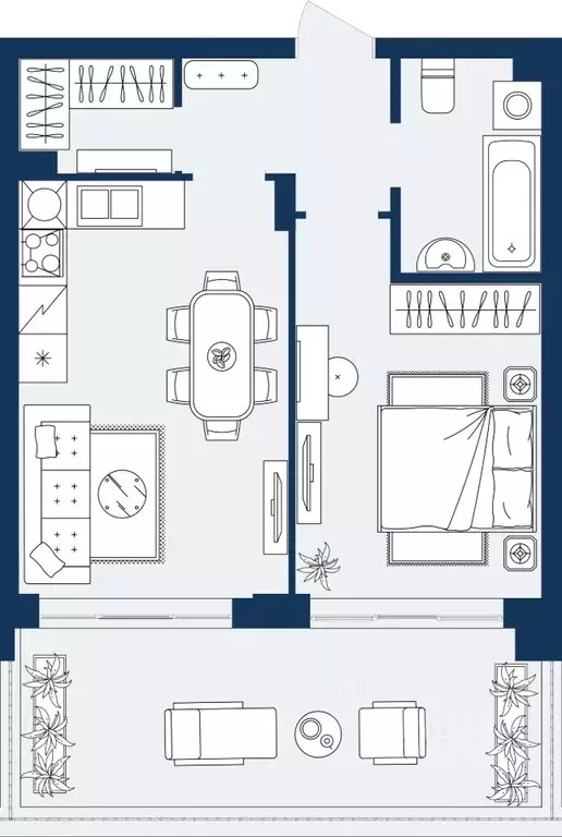 1-к кв. Дагестан, Махачкала Ипподром мкр,  (45.86 м) - Фото 1