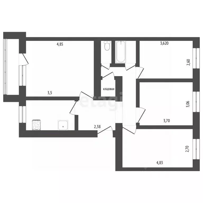 Комната Ставропольский край, Ставрополь ул. Космонавтов, 4А (26.0 м) - Фото 2