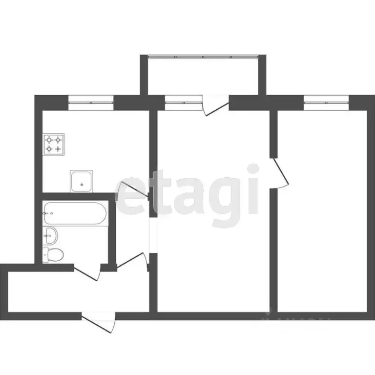 2-к кв. Тюменская область, Тюмень Текстильная ул., 5 (46.0 м) - Фото 1