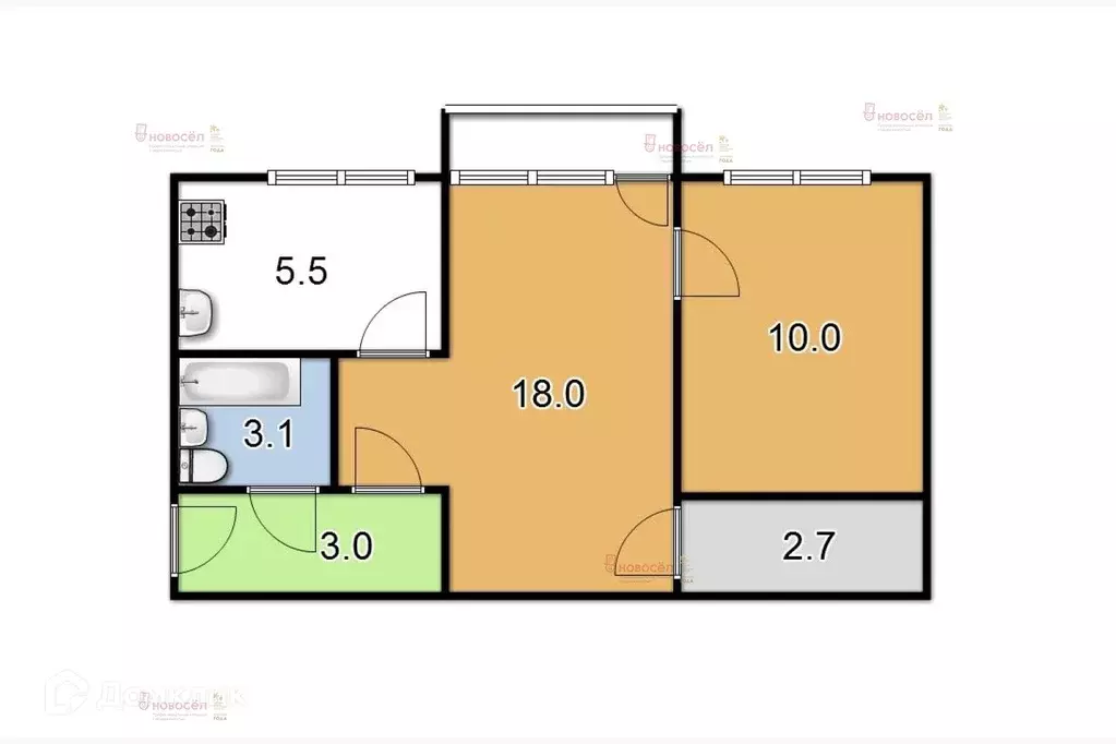 Продаётся 2-к квартира, 45 м - Фото 1