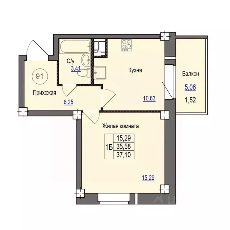 1-к кв. Псковская область, Псковский район, Завеличенская волость, д. ... - Фото 1