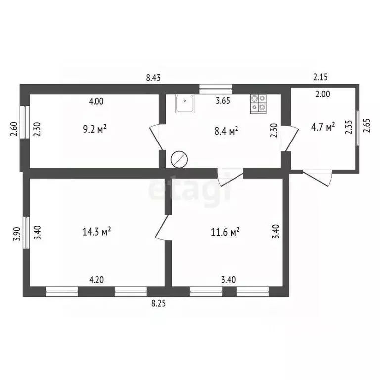Дом в Мордовия, Рузаевка ул. Чкалова, 9А (44 м) - Фото 0