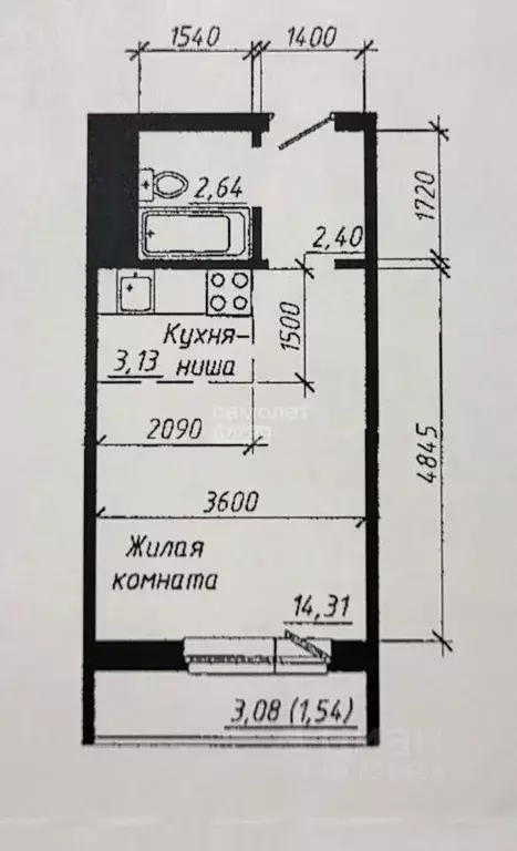 Студия Новосибирская область, Новосибирск ул. Твардовского, 22/3 (22.5 ... - Фото 2