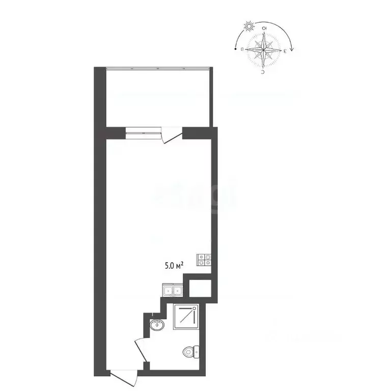 Студия Краснодарский край, Анапа Пионерский просп., 20 (21.2 м) - Фото 2