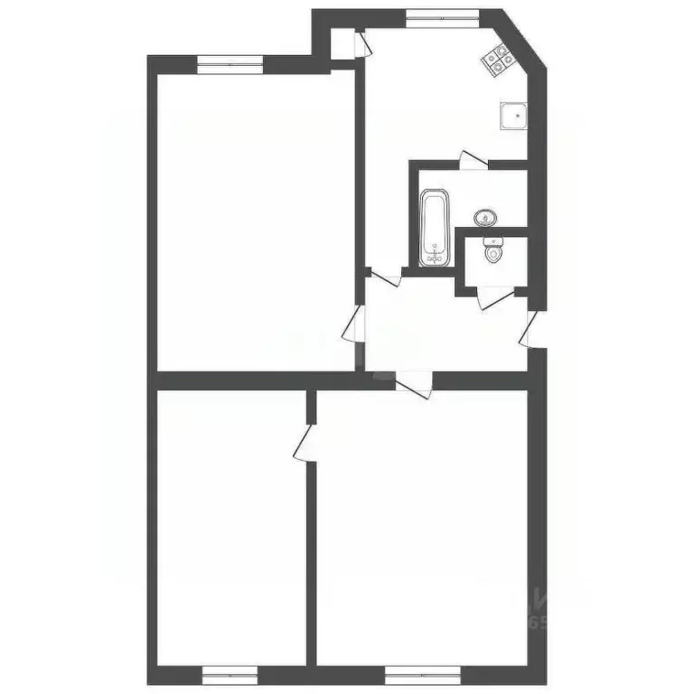 3-к кв. Тульская область, Тула Тургеневская ул., 38А (57.3 м) - Фото 2
