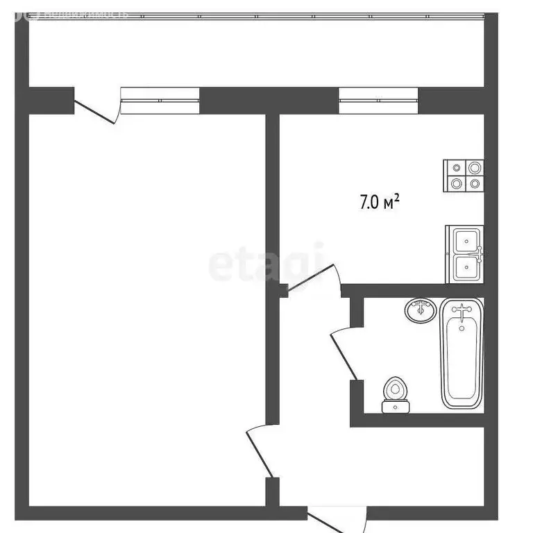 1-комнатная квартира: Оренбург, улица Мусы Джалиля, 27 (33.8 м) - Фото 0
