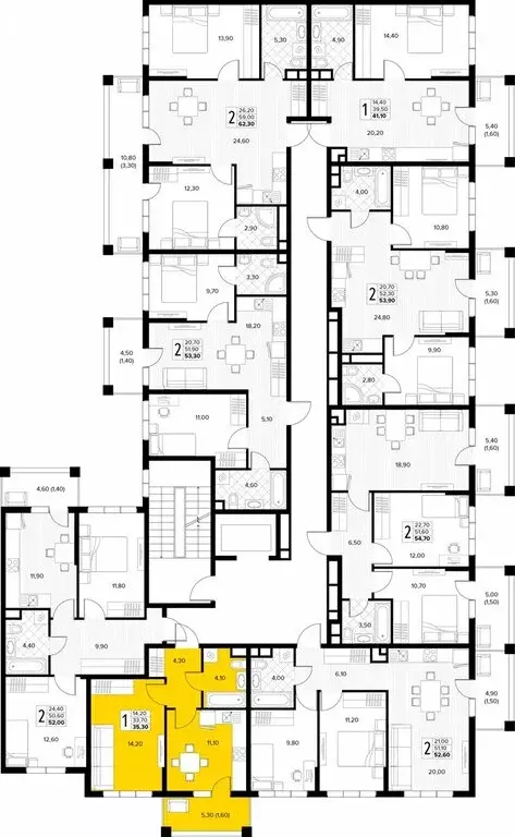 1-комнатная квартира: Сукко, жилой комплекс Кипарис (35.3 м) - Фото 1