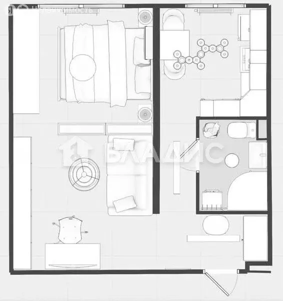 1-комнатная квартира: Москва, улица Рокотова, 8к2 (32.3 м) - Фото 1
