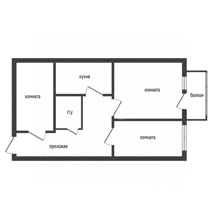 Комната Брянская область, Брянск ул. 22-го съезда КПСС, 33 (32.0 м) - Фото 1