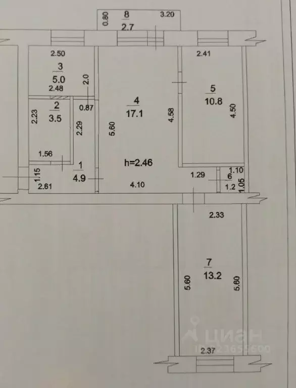 3-к кв. Башкортостан, Стерлитамак просп. Октября, 30 (55.7 м) - Фото 2