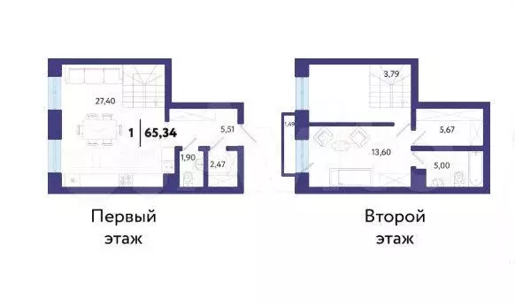 1-к. квартира, 65,3 м, 1/10 эт. - Фото 1