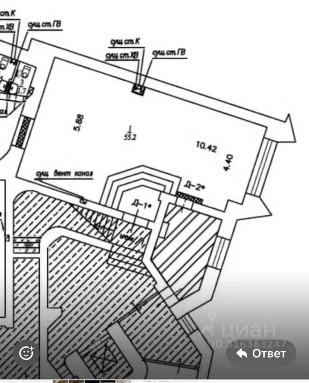Студия Архангельская область, Архангельск Советская ул., 11к1 (55.2 м) - Фото 0