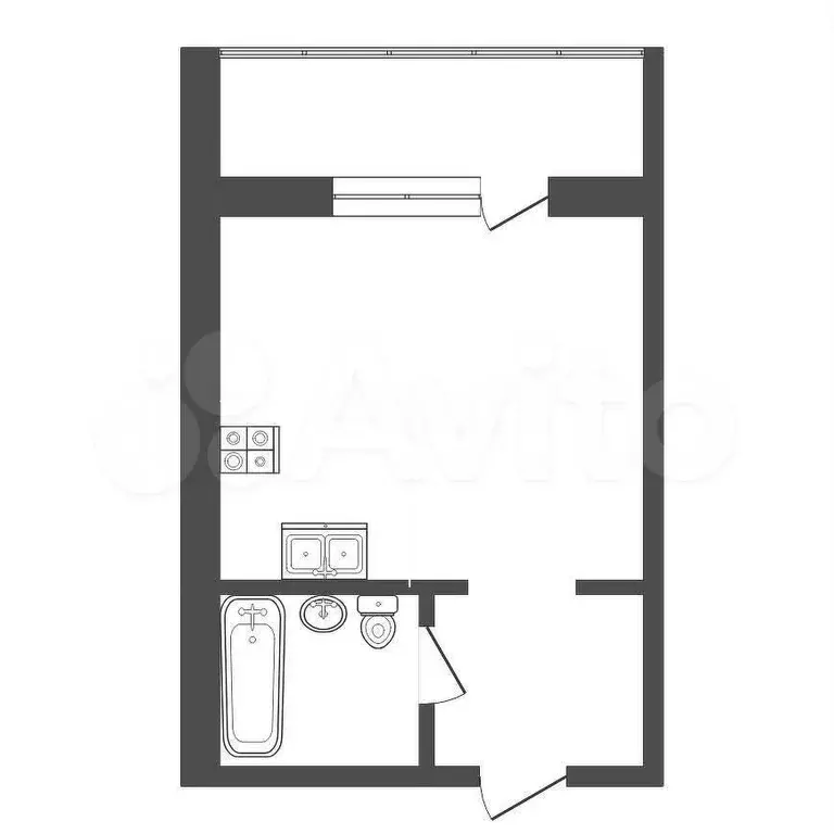 Квартира-студия, 31,5 м, 8/8 эт. - Фото 1