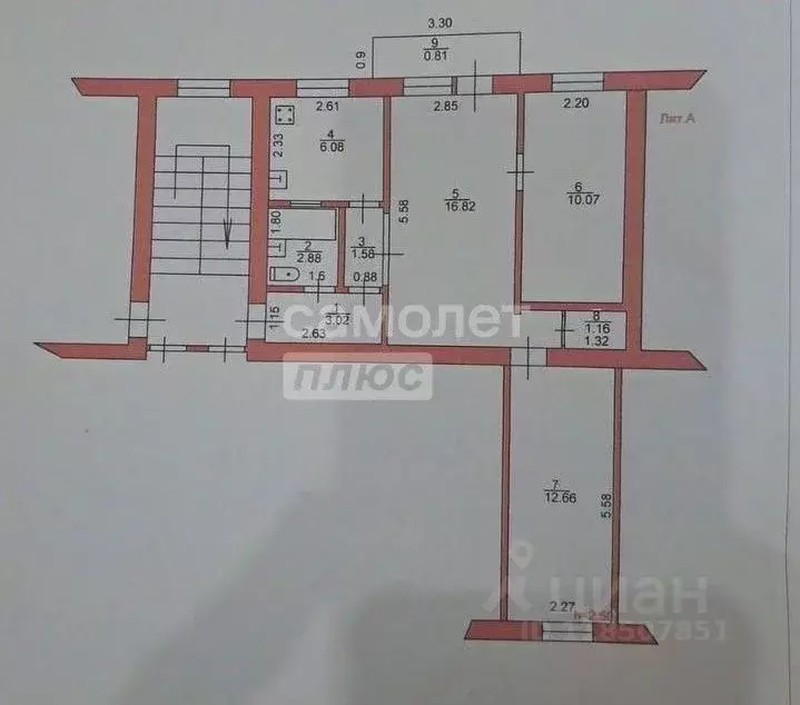 3-к кв. Краснодарский край, Апшеронск Кооперативная ул., 6 (54.3 м) - Фото 2