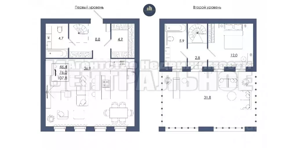 1-к кв. Смоленская область, Смоленск ул. 2-я Киевская, 4 (107.8 м) - Фото 1