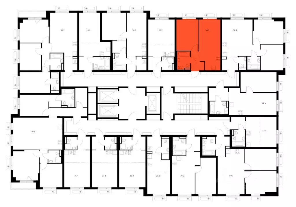 1-к кв. Москва Саларьево Парк жилой комплекс, 74.1 (36.9 м) - Фото 2