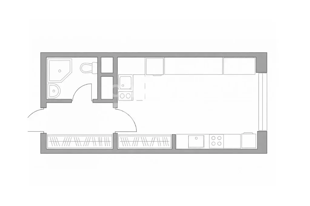 Студия Москва Новоостаповская ул., 16к1 (26.7 м) - Фото 2