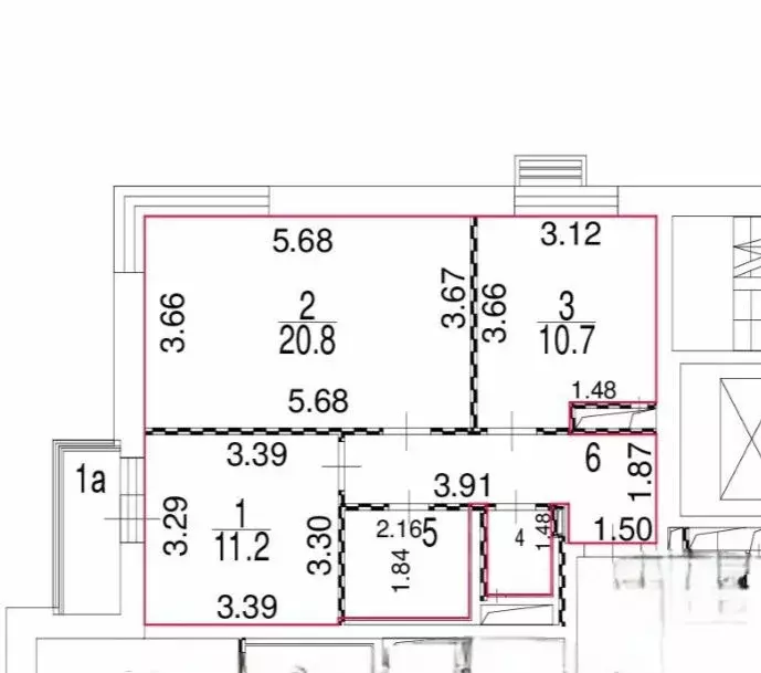 2-к кв. Москва ул. Бехтерева, 25к2 (55.9 м) - Фото 2