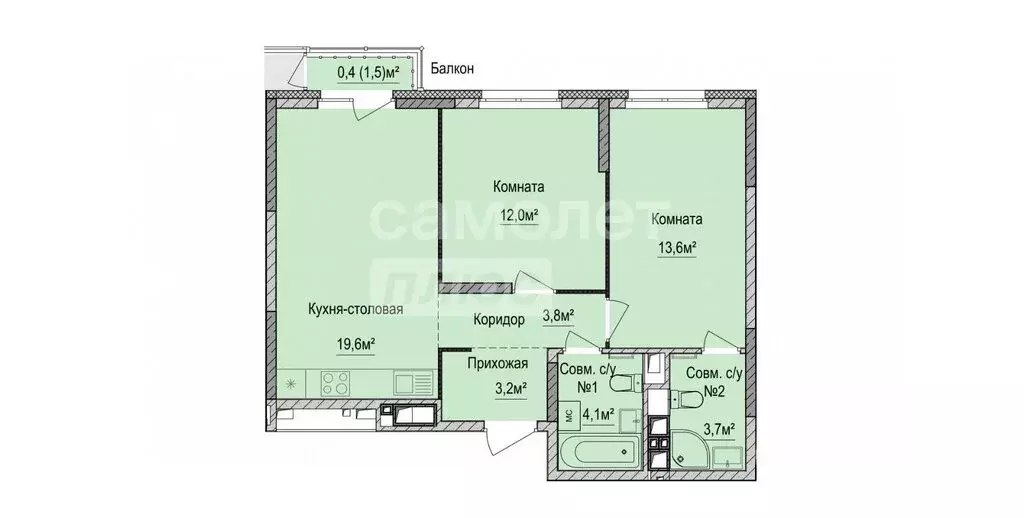 3-комнатная квартира: Ижевск, Союзная улица, 8Б (60 м) - Фото 1