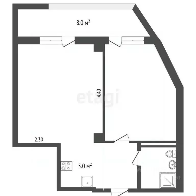 Студия Крым, Ялта муниципальный округ, Гаспра пгт ш. Севастопольское, ... - Фото 2