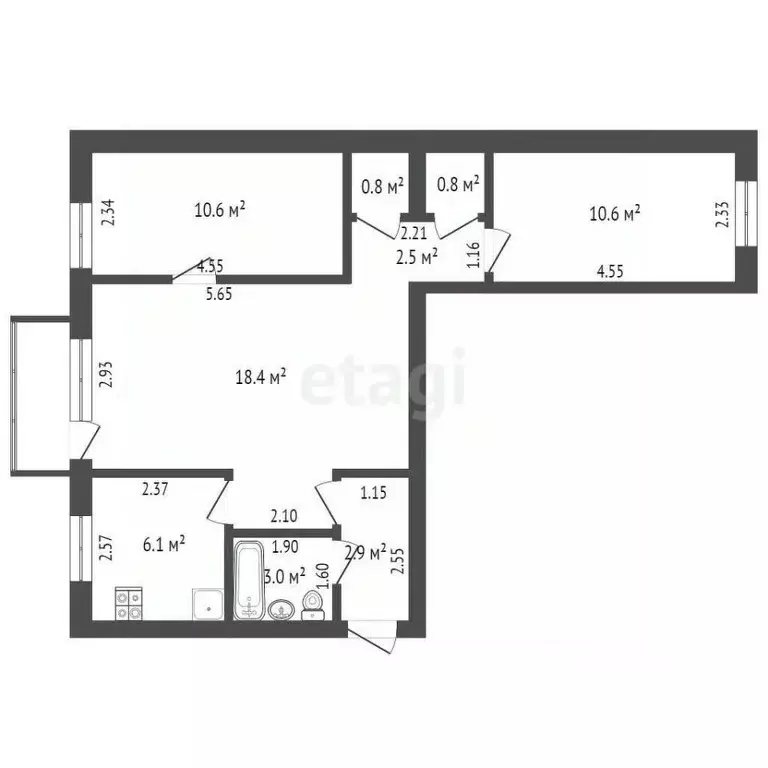 3-к кв. Саха (Якутия), Муниципальный район Хангаласский у., ... - Фото 2