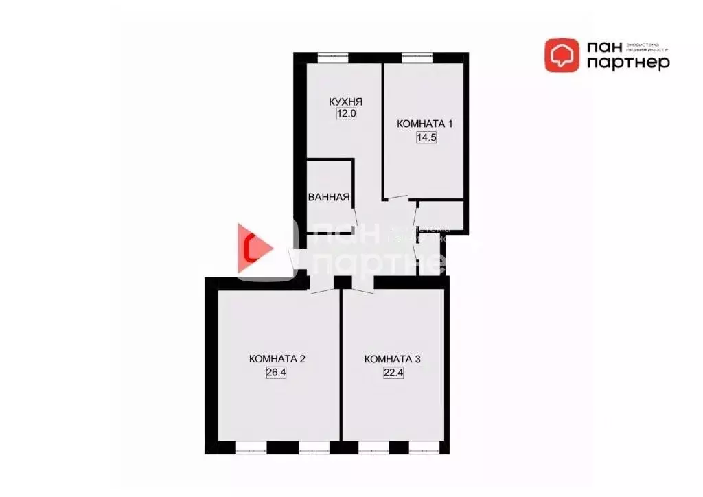 3-к кв. Санкт-Петербург Лермонтовский просп., 30 (93.4 м) - Фото 2