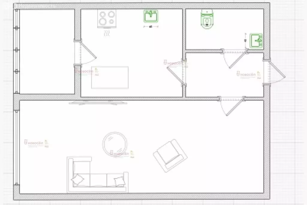 1-комнатная квартира: Екатеринбург, жилой район Уктус, микрорайон ... - Фото 1