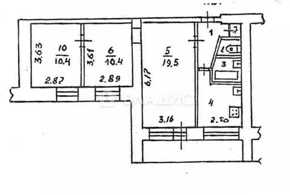 3-к кв. Владимирская область, Владимир просп. Ленина, 28А (54.7 м) - Фото 2