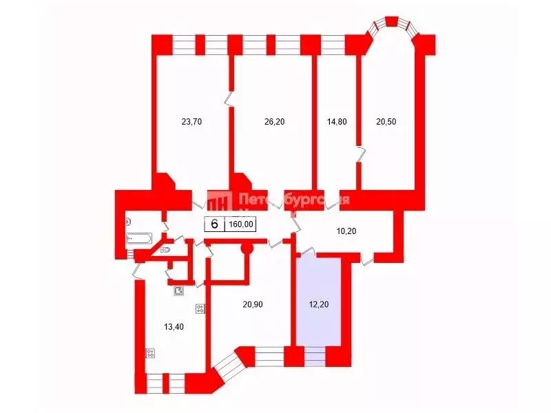 Комната Санкт-Петербург ул. Рубинштейна, 23 (12.2 м) - Фото 2