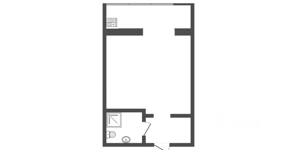 Студия Тюменская область, Тюмень ул. Седова, 66 (15.5 м) - Фото 2