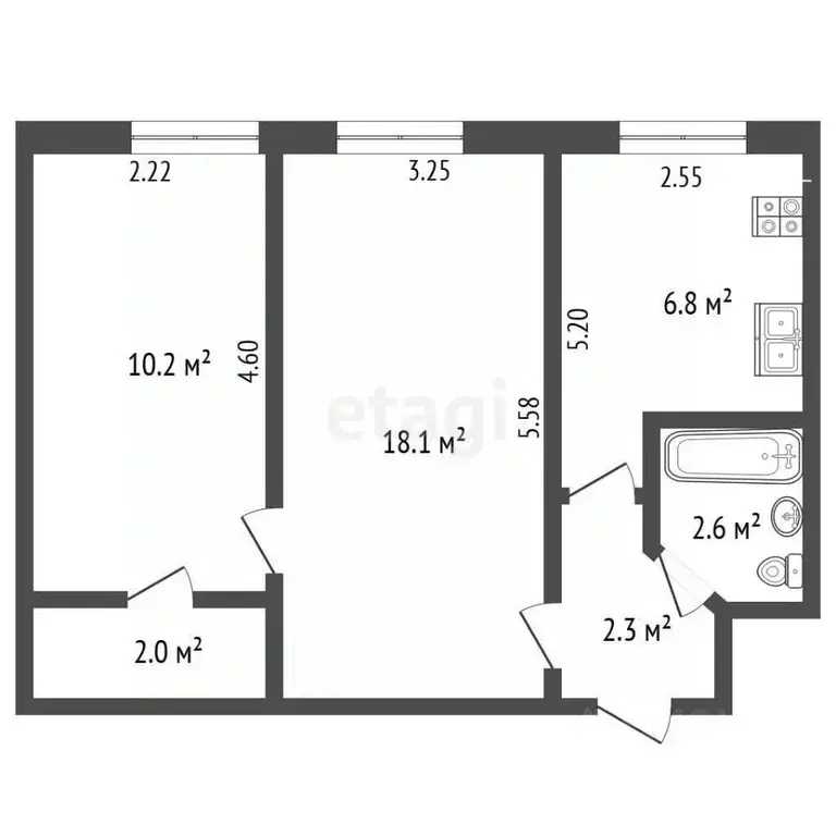 2-к кв. Крым, Ялта муниципальный округ, Кацивели пгт ул. Виткевича, 12 ... - Фото 2