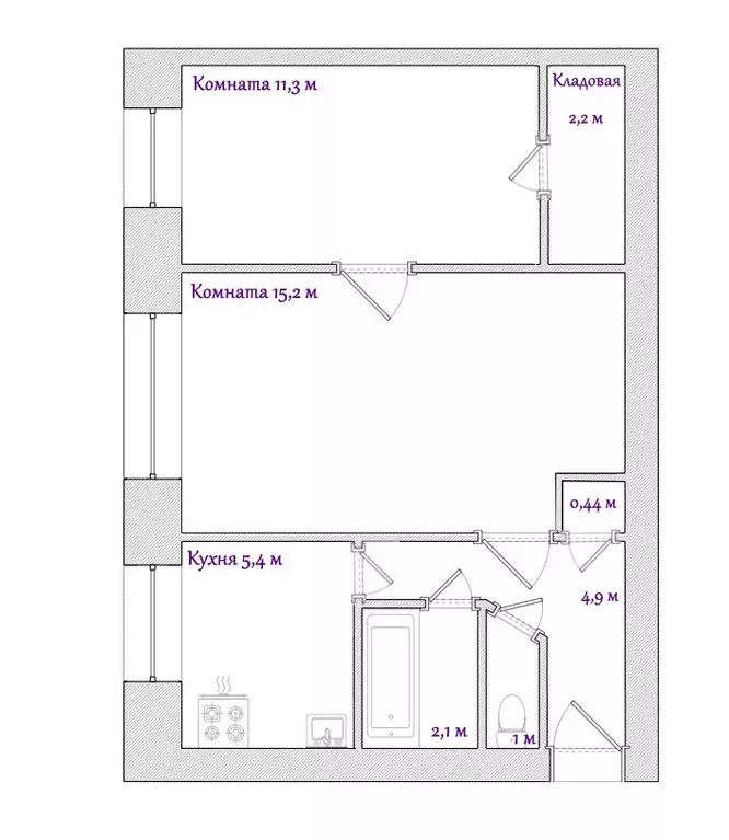 Продаётся 2-к квартира, 42.5 м - Фото 0