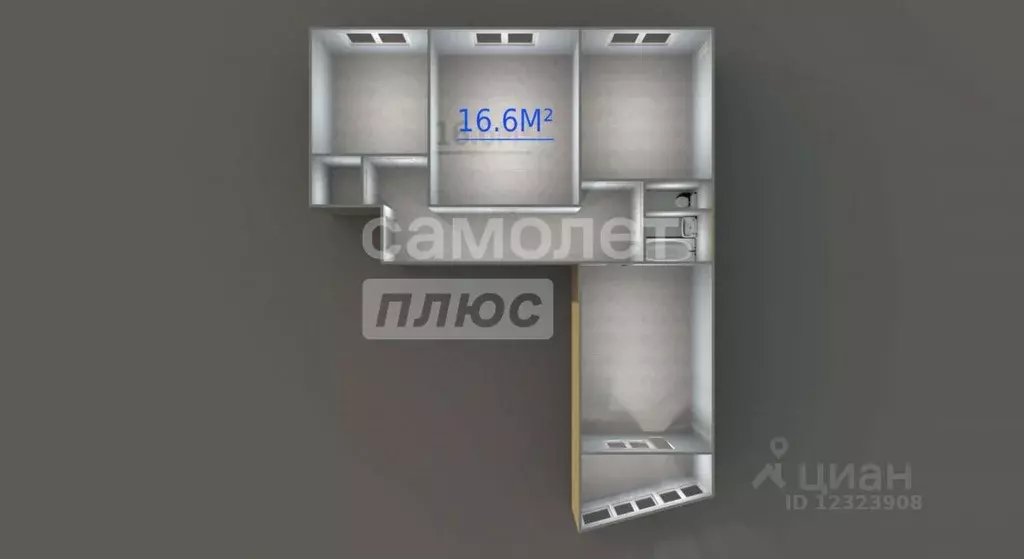 Комната Москва Чертановская ул., 51К3 (16.6 м) - Фото 1