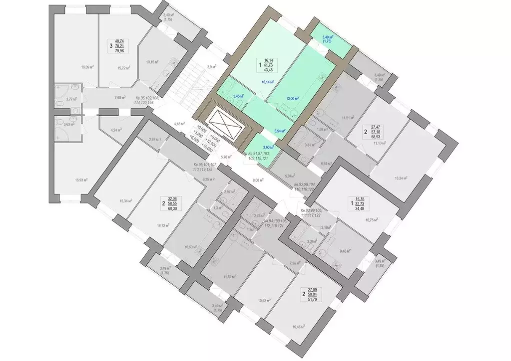 1-к кв. Костромская область, Кострома Профсоюзная ул., 19А (43.48 м) - Фото 1