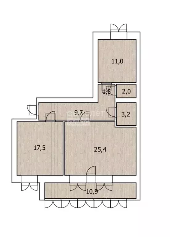 2-к кв. Тюменская область, Тюмень Солнечный проезд, 8/1 (74.0 м) - Фото 2