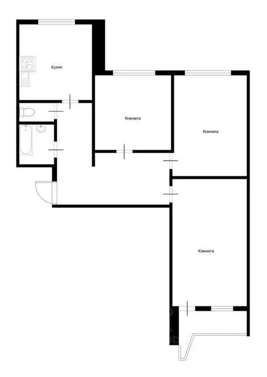 3-к кв. Москва ул. Мусы Джалиля, 6К1 (75.0 м) - Фото 1