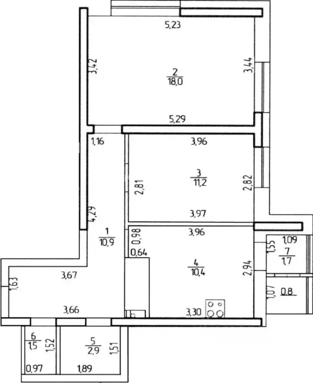 2-к кв. Башкортостан, Уфа ул. Рудольфа Нуреева, 6 (54.9 м) - Фото 2