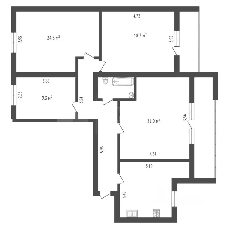 4-к кв. Тюменская область, Тюмень ул. Елизарова, 8 (102.7 м) - Фото 1