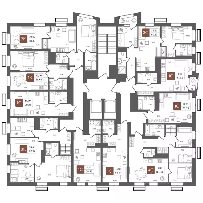 Студия Башкортостан, Уфа Глумилино жилрайон, Холмогоры жилой комплекс ... - Фото 2