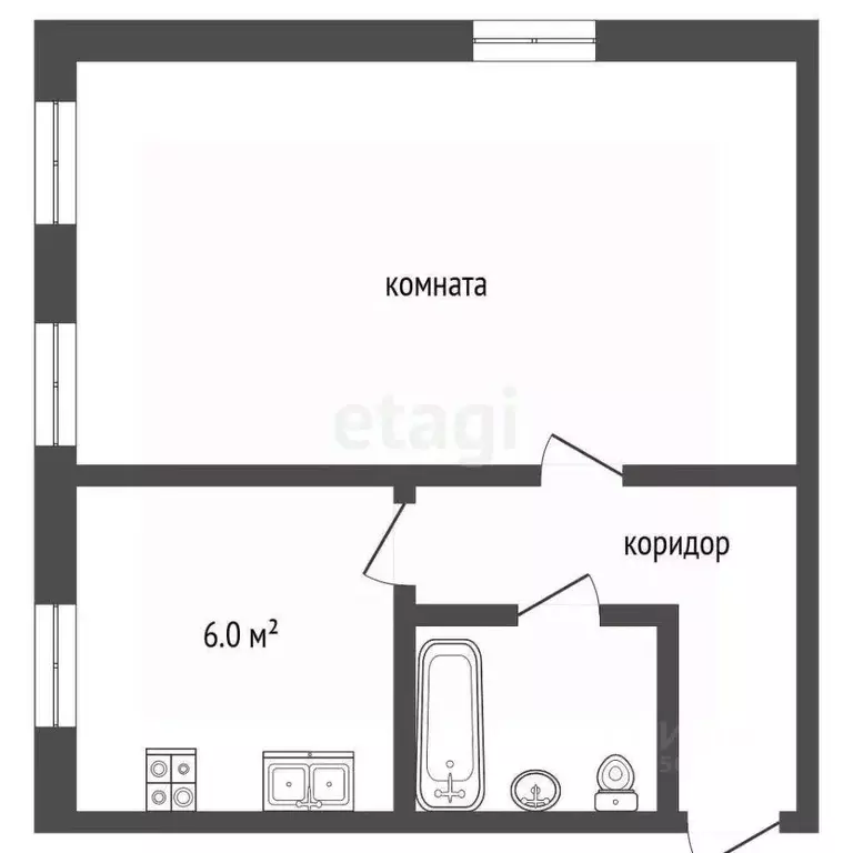 1-к кв. Владимирская область, Муром Мичуринская ул., 21 (29.8 м) - Фото 1